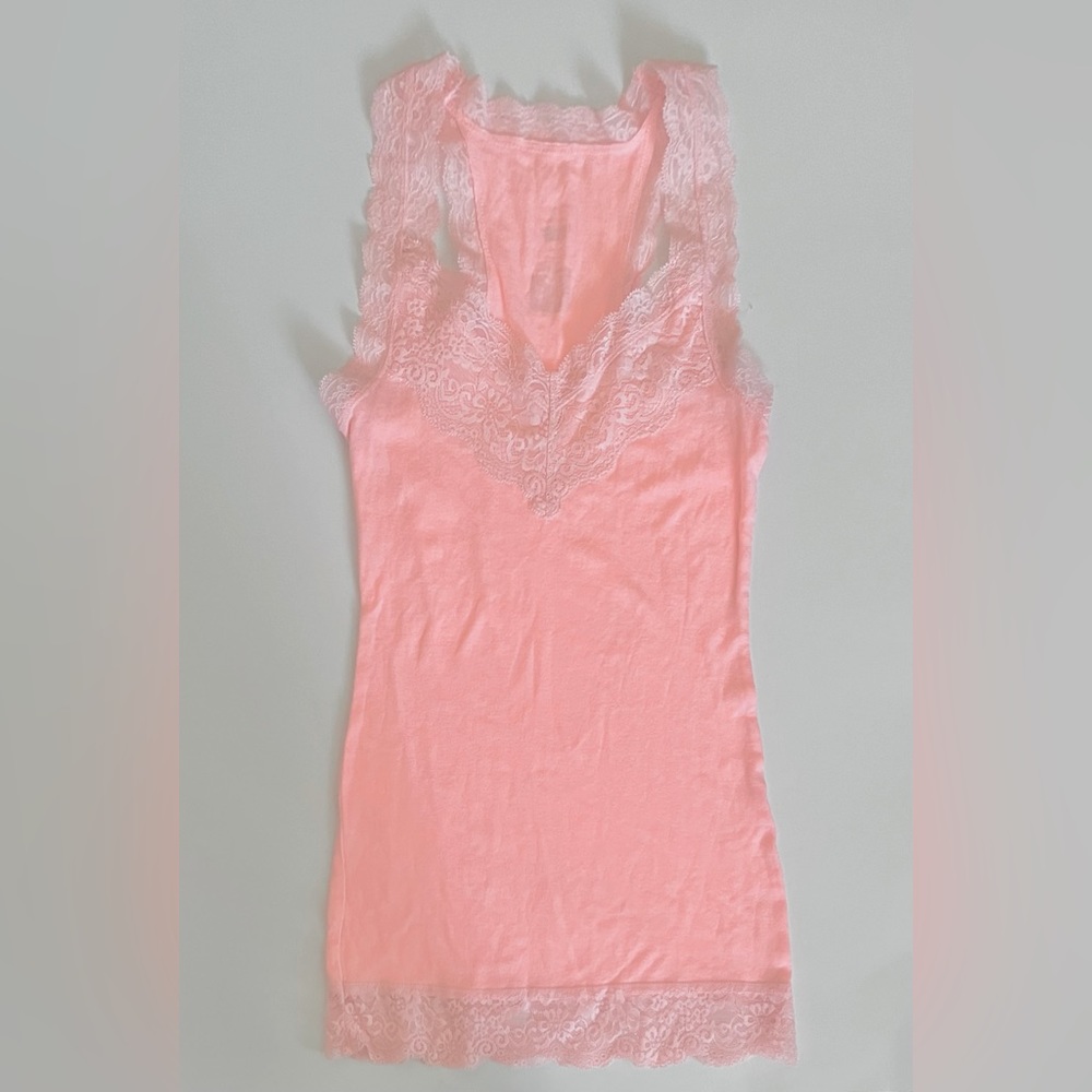 Lace trimmed tank